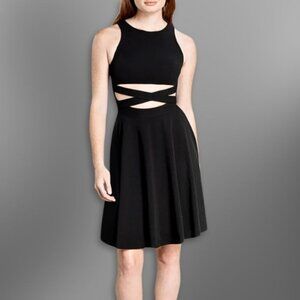 Dress the Population Mariela Dress Midi Length Flare Silhouette Black W XS NWT